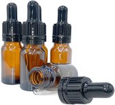 Pipetflesjes 10ml - 10st Glazen Flesjes met Pipet - 10x Pipetflesjes met Garantiesluiting