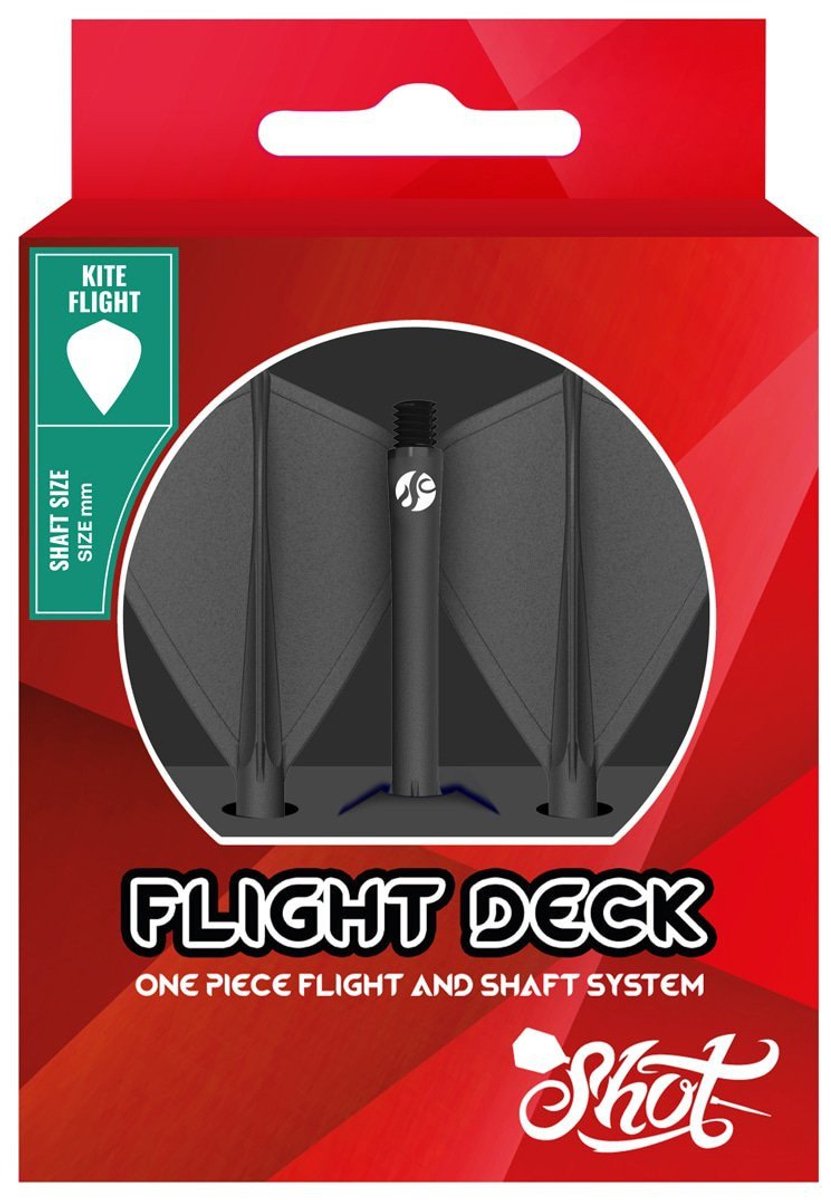 Shot Flight Deck System Black Kite - Dart Flights Inbetween