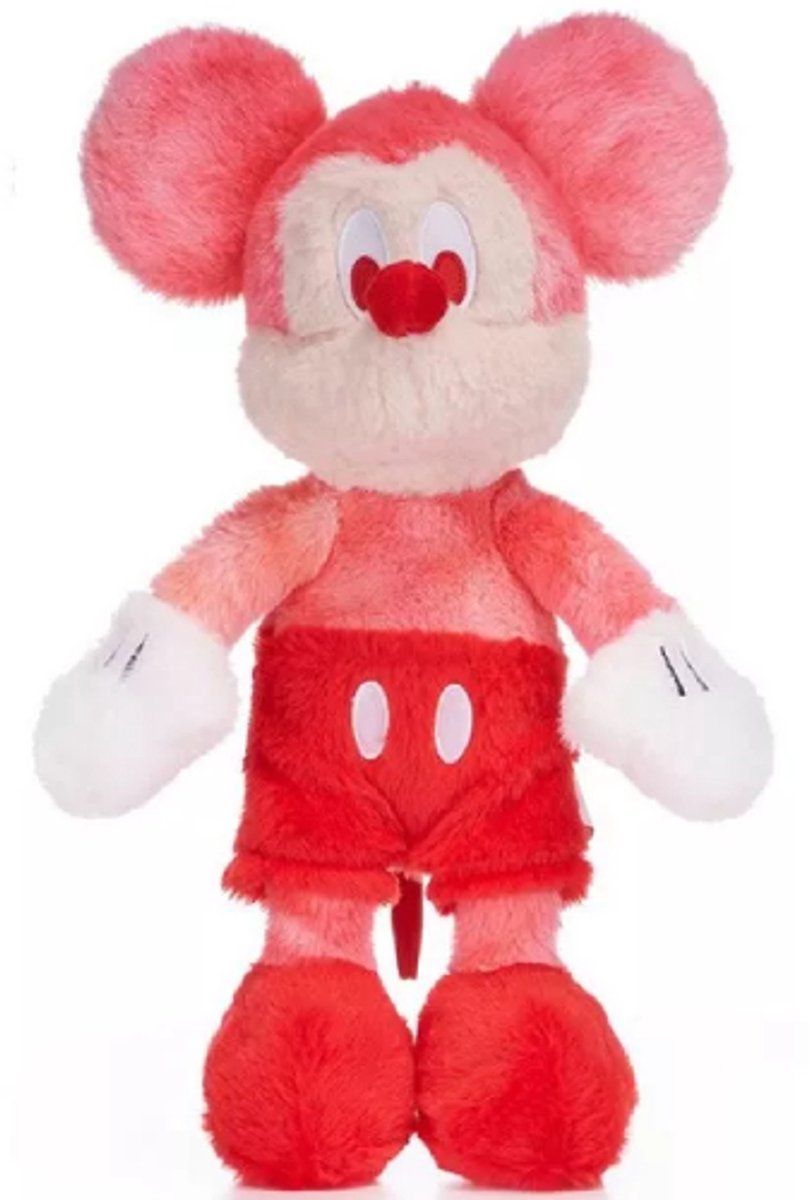 Mickey Mouse (Rood) Disney Fluffy Pluche Knuffel 36 cm - Speelgoed Knuffels voor Kinderen Jongens Meisjes - Pluizige Disney Knuffelpop - Mickey en Minnie Mouse