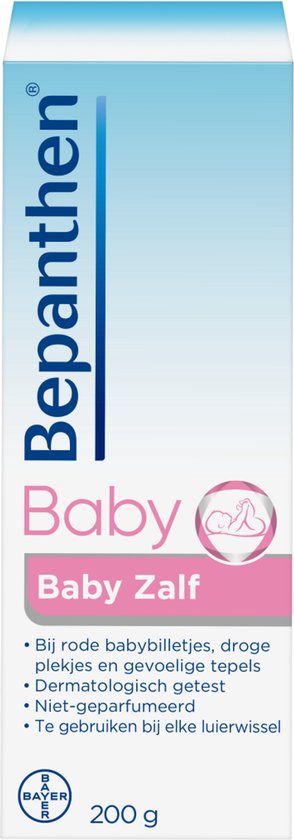 ​Bepanthen Baby Zalf 200 gram | Beschermt en Verzorgt Rode Babybilletjes | Ondersteunt Natuurlijk Huidherstel | Vrij van Parfum en Conserveermiddelen