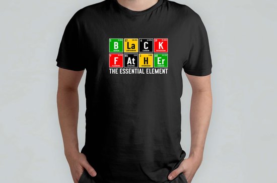 Black Father The Essential Element - T Shirt - BestDadEver - SuperDad - DadLife - Funny - Cute - BestePapa - SuperPapa - PapaLeven - TrotseVader