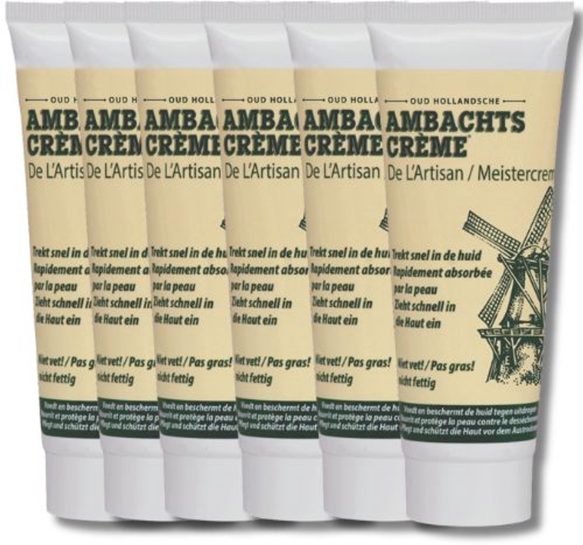 Goedkoopste Ambachtscreme tubes 6x 75ml,VOORDEELPACK,handcreme voetencrème voor zeer droge voeten-voeten creme kloven,aftersun