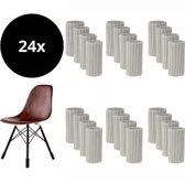 Reqz Products Set de 24 chaussettes pour pieds de chaise (Grijs) – Protecteurs élastiques – Protecteur de chaise – Chaussettes de chaise avec feutre