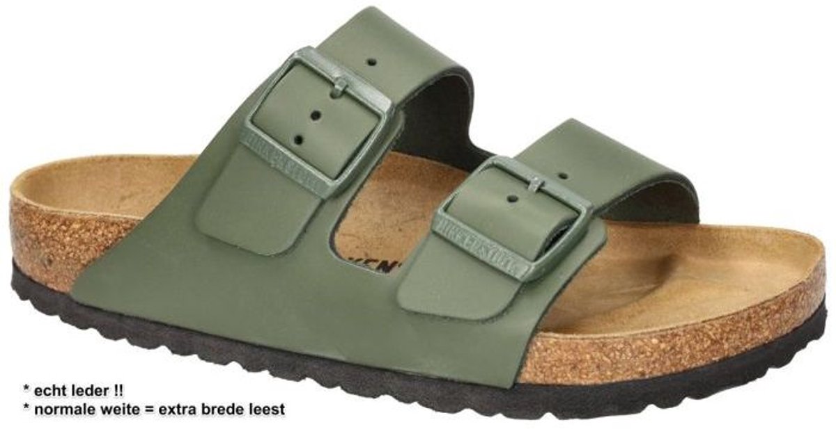 Birkenstock -Dames groen olijf slippers & muiltjes