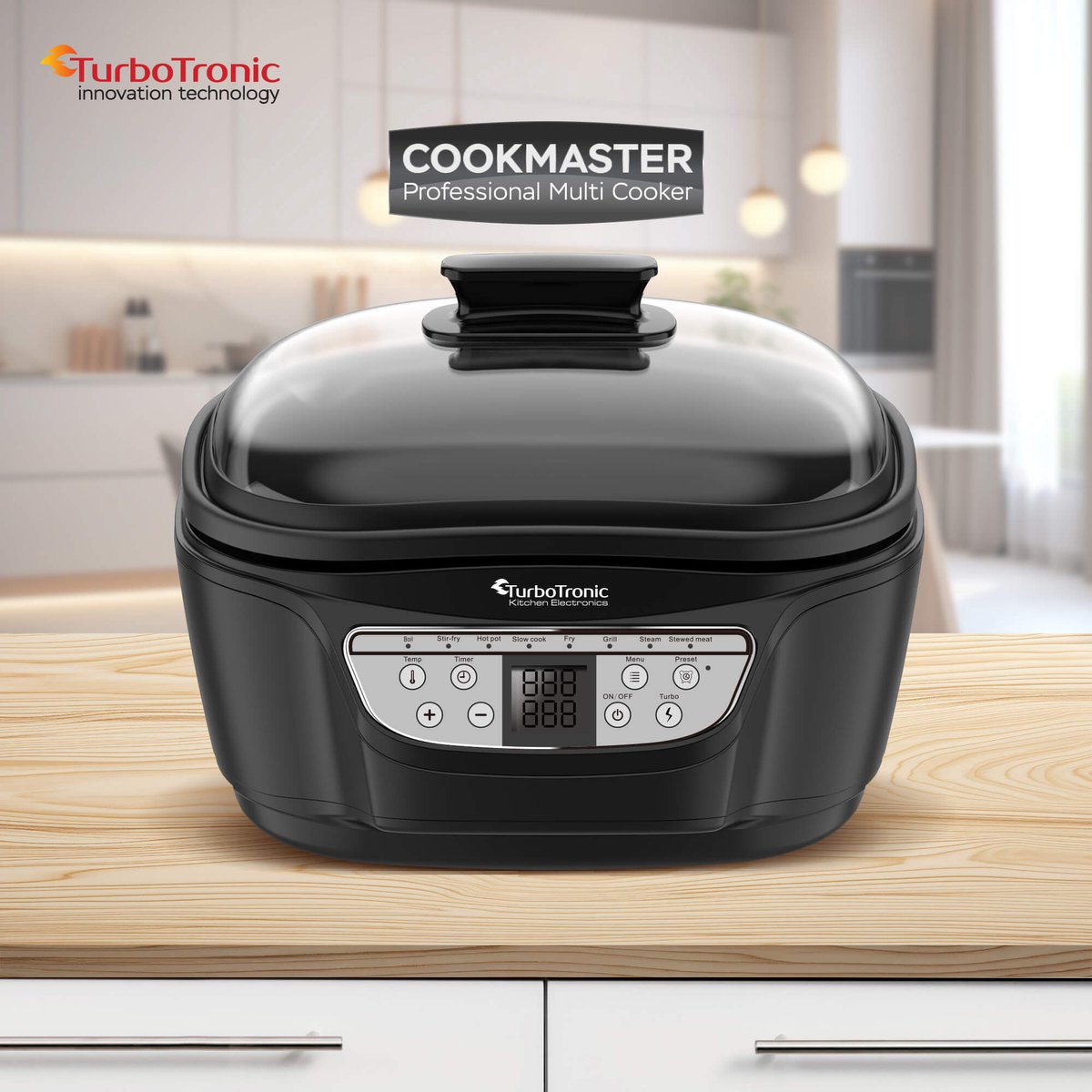 Afbeelding 2 van TurboTronic DMC24 Multicooker - Rijstkoker - Stoomkoker- 5 liter - RVS - Zwart
