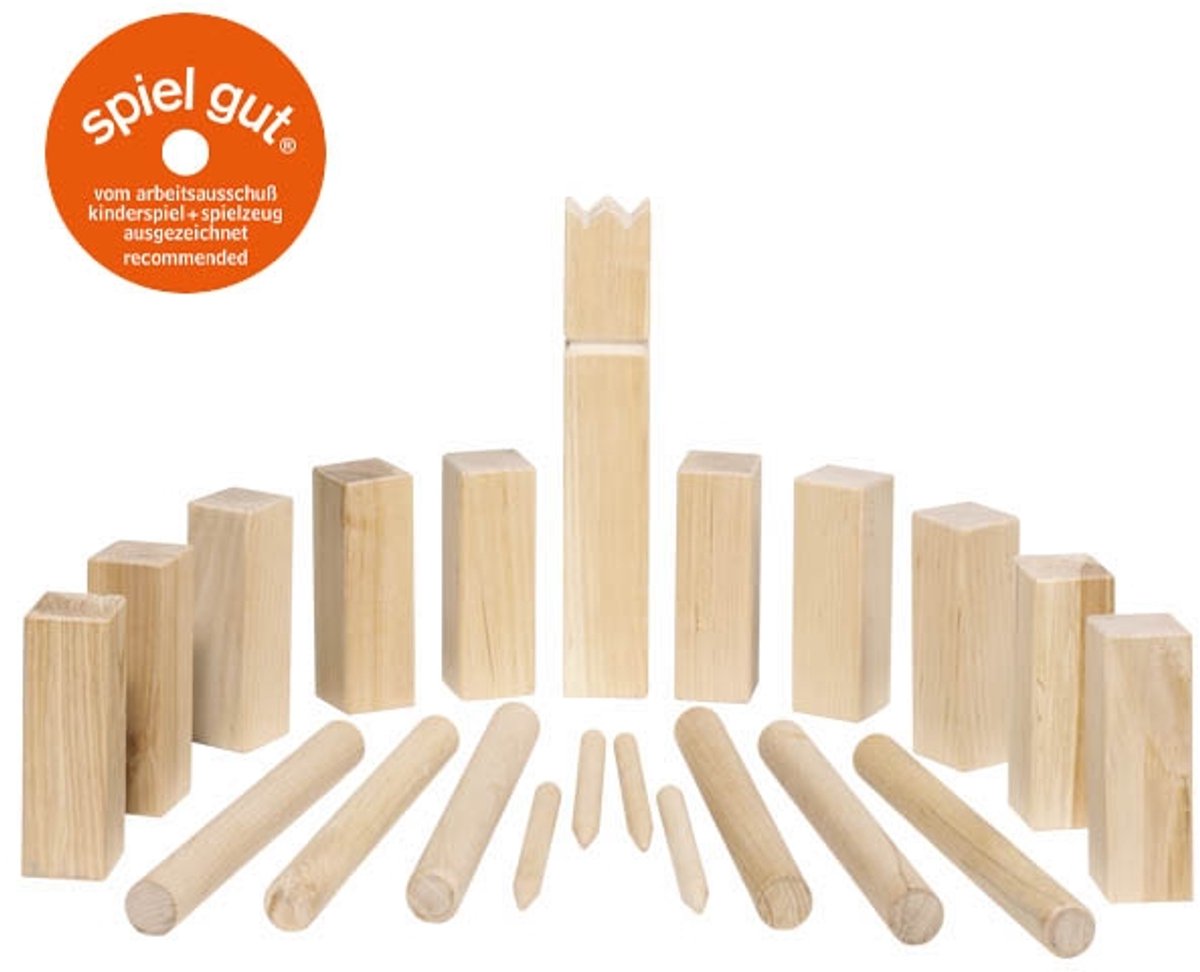 GOKI KUBB - Vikingschaakspel - Beukenhout - In Katoenen Zakje - 5 Jaar — afbeelding 13