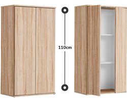 mokebo Opbergkasten 'Der Schlanke' (60 x 110 cm) multifunctionele Kantoorkast of Archiefkast in sonoma eik