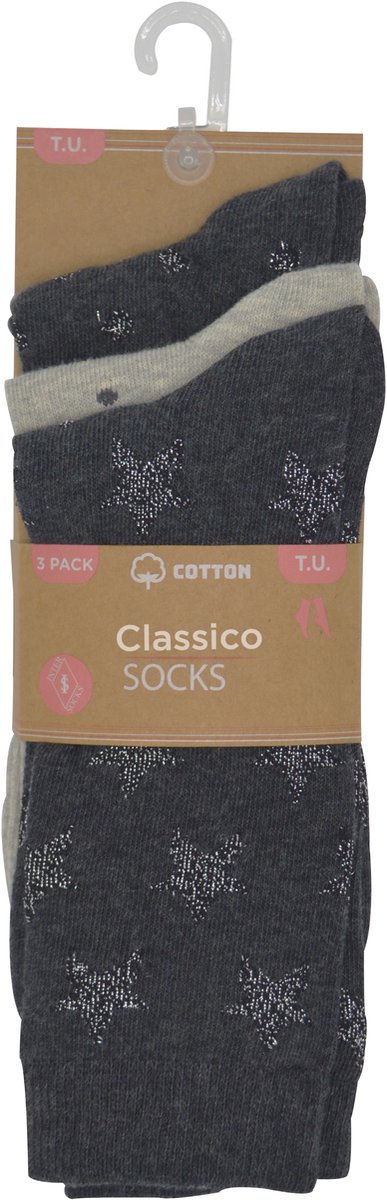 InterSocks - Damessokken - 12 paar - 3 Dessins- one size- Dames kousen- Multilurex