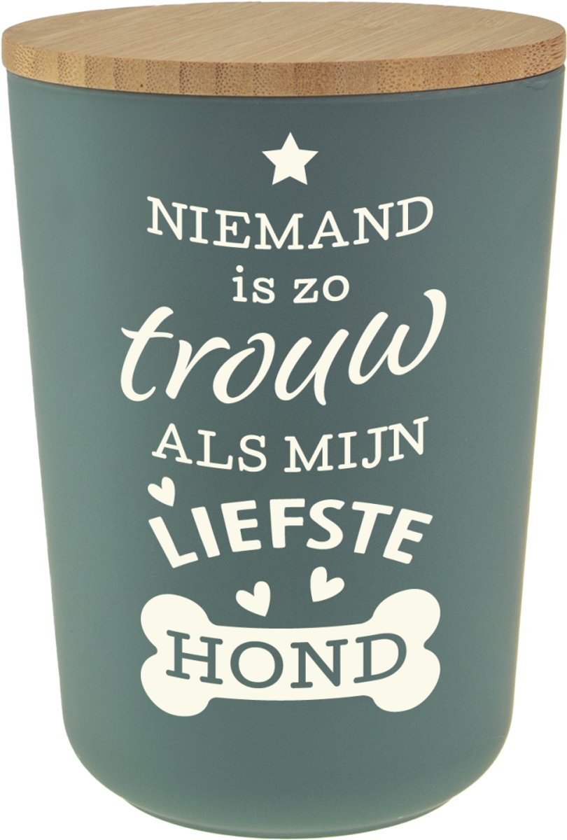 Koekjes pot hond - niemand is zo trouw als mijn liefste hond