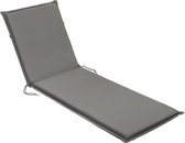 sleepling 190 x 58 cm ligbedkussen | kussen voor tuinligbed | met bevestigingsbanden | Made in EU | afneembare hoes van polyester, wasbaar op 30 graden | antracietgrijs