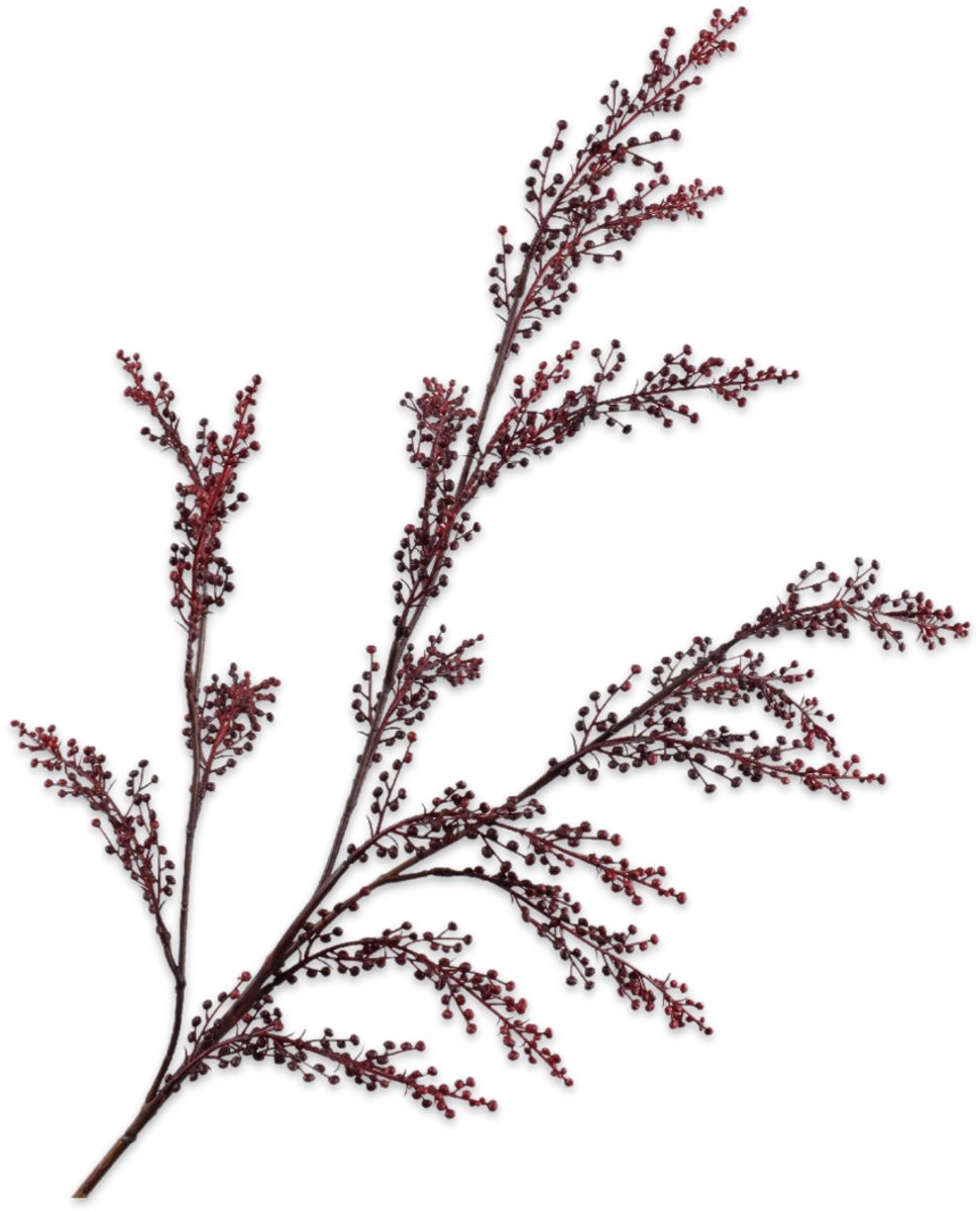 Silk-ka Kunstbloem-Zijden Bloem-Kunsttak Bessentak Bordeaux 89 cm