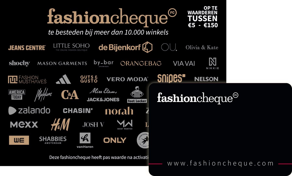 Zwart – Cadeaukaart 20 euro van fashioncheque — cadeau in Cadeaubonnen - foto 2
