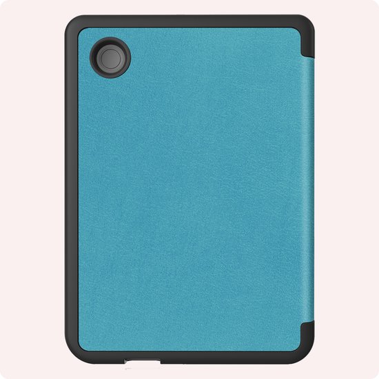 Hoes Geschikt voor Kobo Clara BW Hoesje Bookcase Cover Book Case Hoes Sleepcover - Turquoise van Merkloos — afbeelding 5