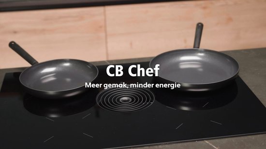CB Chef Koekenpan - Ø 24cm - 100% PFAS Vrij - Keramische Antiaanbaklaag - Inductie Koekenpan - Zwart