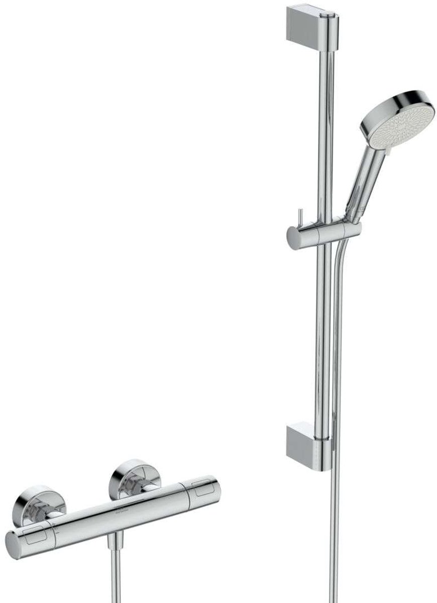 Ideal Standard Ceratherm T25 - Doucheset met thermostaat, 2 jets, chroom A8528AA