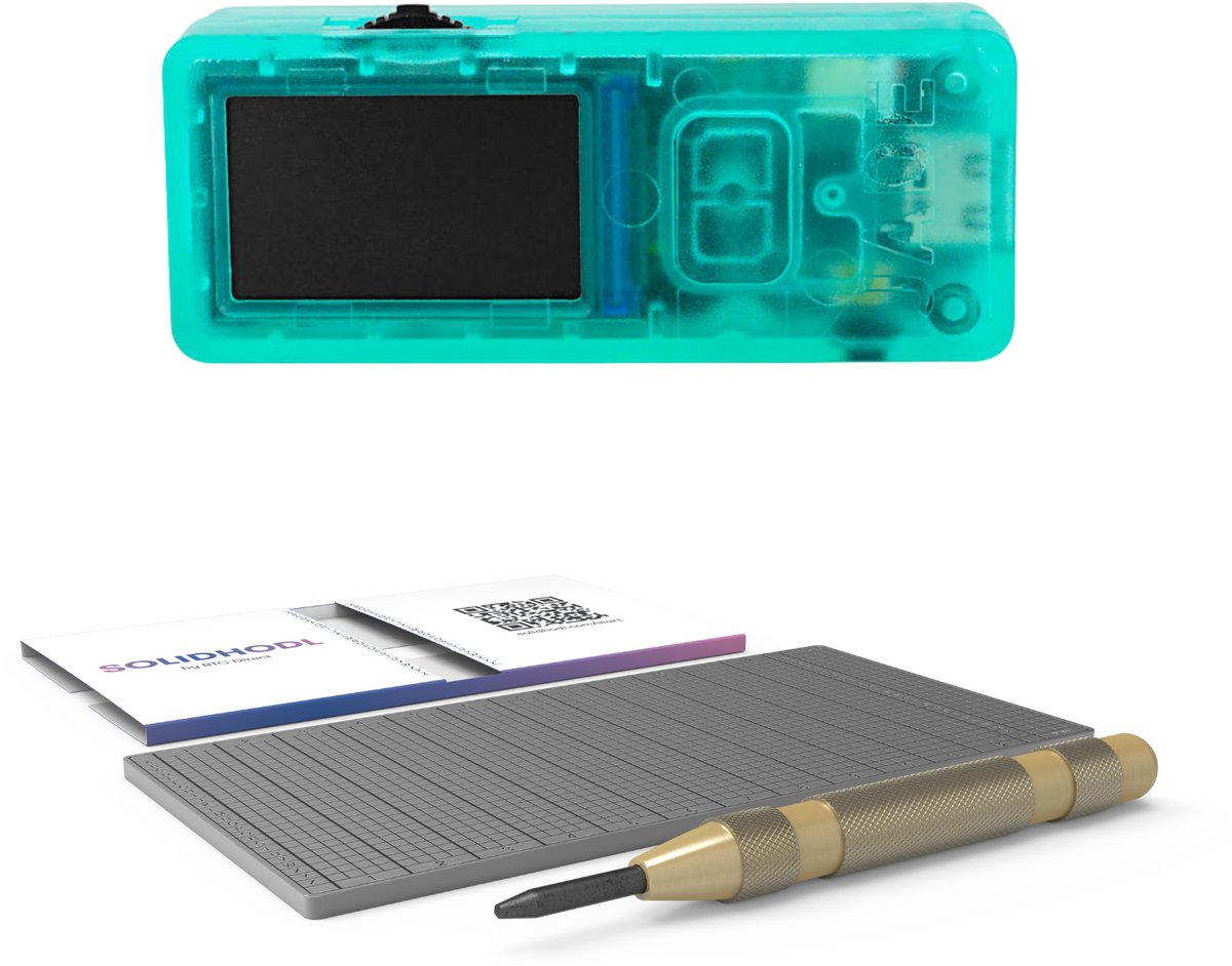Blockstream Jade Green + SOLIDHODL - Voordeelbundel - Hardware Wallet - Wallet voor Bitcoin