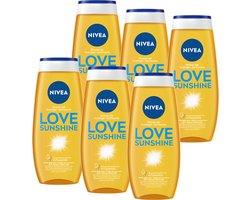NIVEA Love Sunshine Douchegel – Shower Gel Met Aloe Vera en Vitamines C en D - Voordeelverpakking - 6 x 250 ml