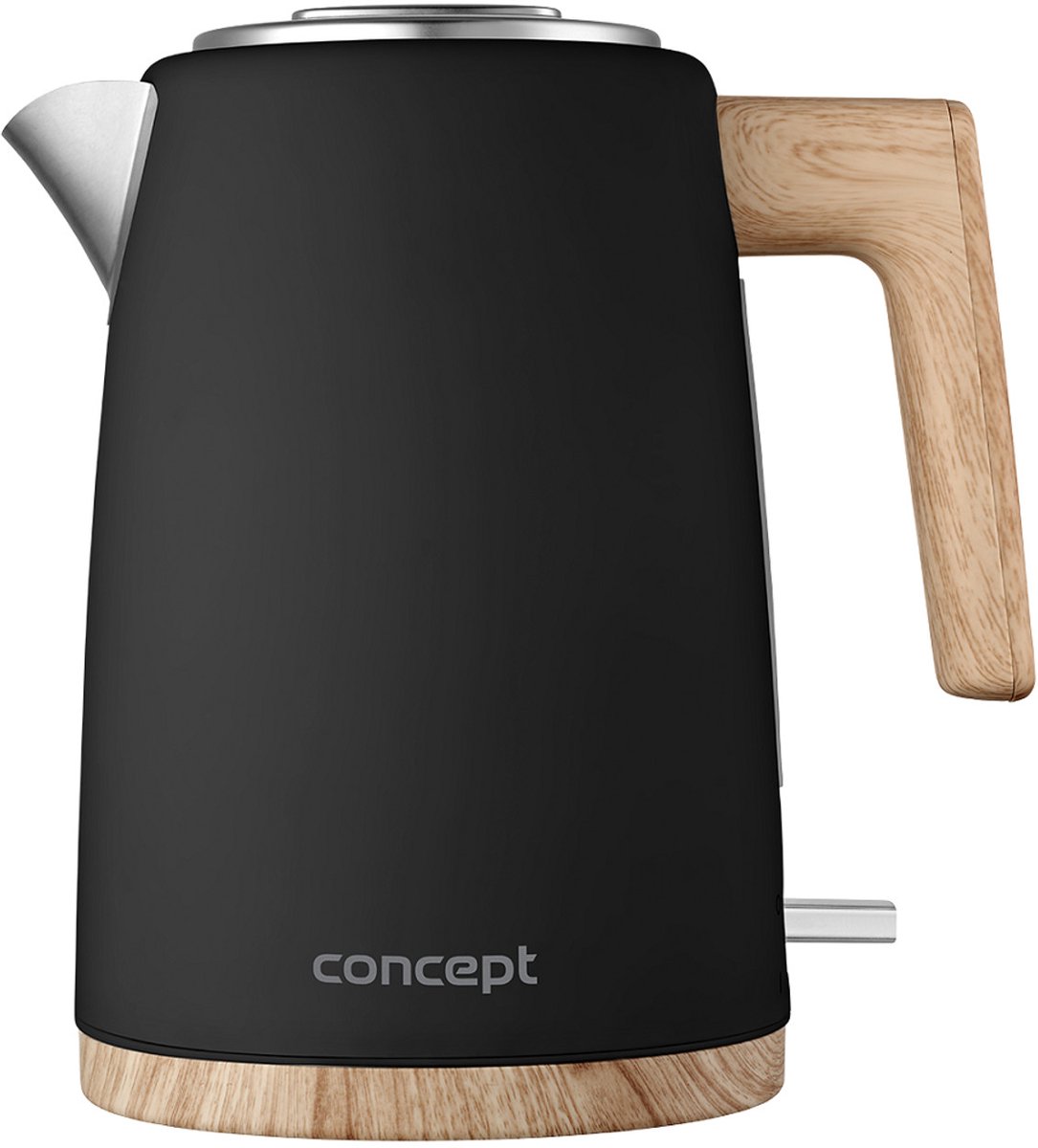 Concept ELWOOD - Waterkoker - roestvrij staal - 1.7L - waterniveau-indicator - RK3316 - Zwart