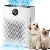 JC Pets Luchtreiniger met HEPA 13 Filter + Voorfilter – Huisdiermodus & App – Air Purifier tegen Haren, Kattenbakgeur, Allergieën, Huisstofmijt en Hooikoorts – Luchtkwaliteitsindicator – 100 m² Dekking – CADR 246 m³/h