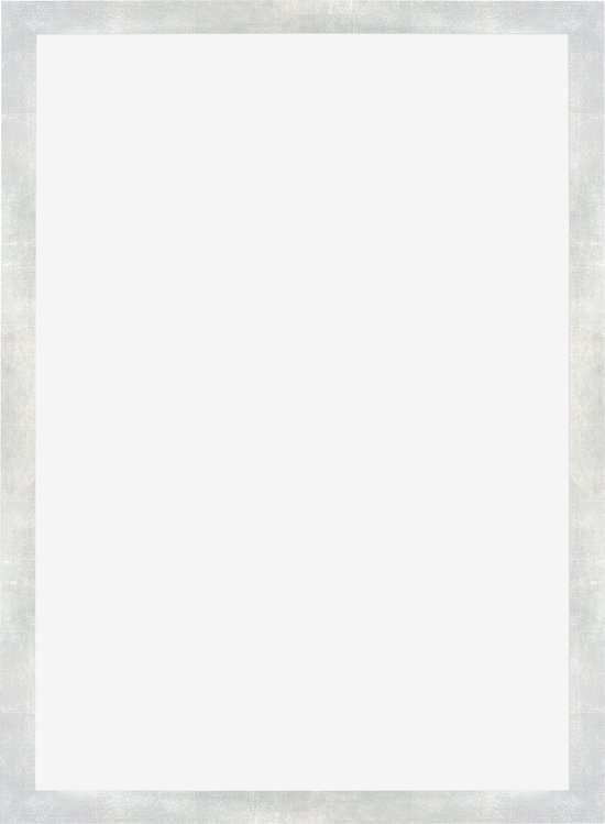Fotolijst 35x50 cm - MDF - Zilver Glanzend Vintage - Marseille