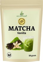 Premium Vanille Matcha Thee - 50 Gram - Grade A3 culunary - Rijk aan Antioxidanten - Matcha Poeder/Vanille Extract