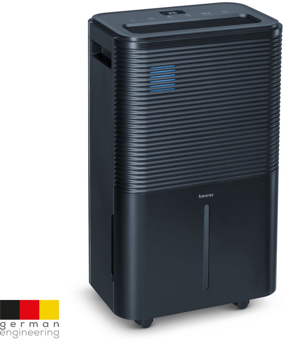 Beurer LE 250 Luchtontvochtiger – Tot 20 Liter per Dag – Voor Ruimtes tot 60 m² – Met Was droogfunctie – Stil, met Nachtmodus – Automatische modus - 4L Waterreservoir - Incl. afvoerslang – R290 – 3 Jaar Garantie