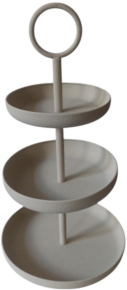 Etagere 3-laags wit 30x30x56,5cm