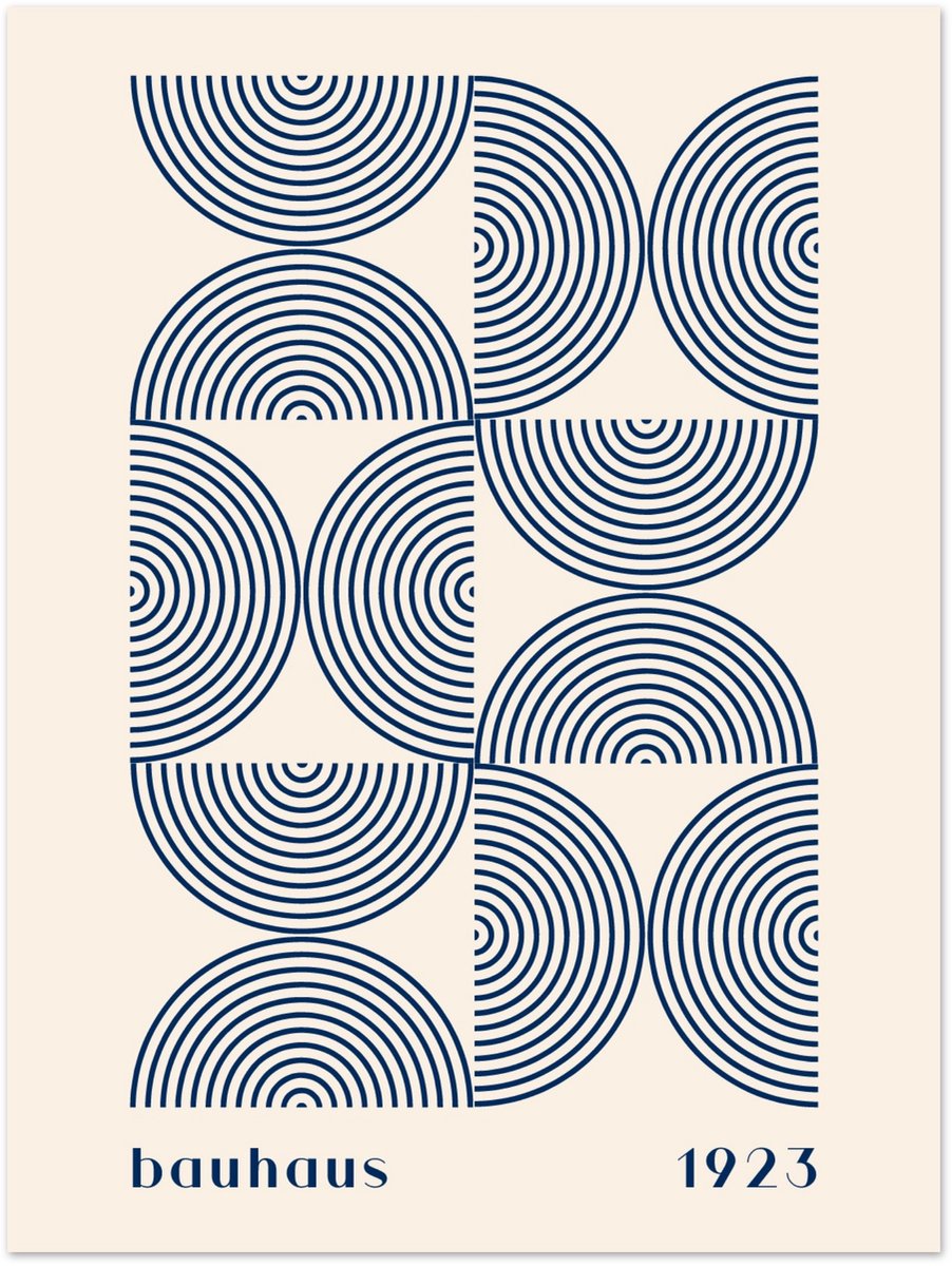 Bauhaus - Twisted arches 1923 Poster 30x40 cm - exclusief lijst