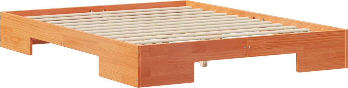 vidaXL - Bedframe - Bruin - 140 - x - 200 - cm