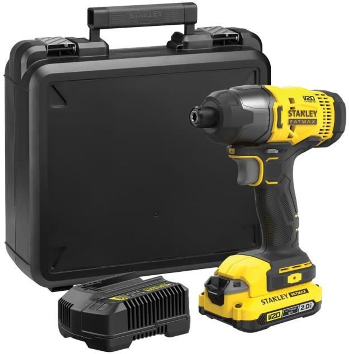 Slagschroevendraaier 165 Nm - 18V - 2800 tpm, 3100 tps/min, LED - V20-serie - STANLEY FATMAX, SFMCF800D1K-QW