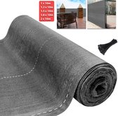 Toile de clôture en PEHD - Brise-vue pour balcon - Protection solaire et coupe-vent - Avec Attache-câbles - 1,2 x 10 m (H x L) - Grijs