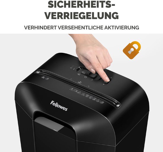 Fellowes LX25 - Destructeur de papier - P4 Cross-Cut - 6 feuilles - 11,5 L - blanc