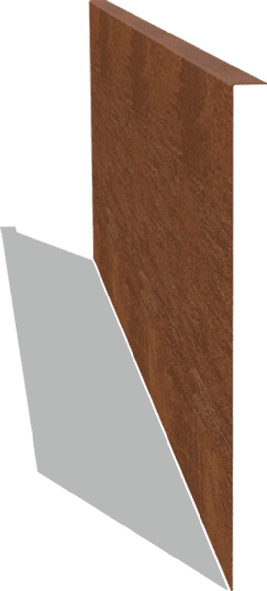 Cortenstaal borderrand - Gezet - Hoogte 45 cm - 150 cm - Roestkleur - MySteel