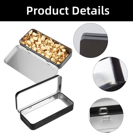 Forever bene Metalen Doosjes met Scharnierdeksel (11,5 x 8,5 x 2