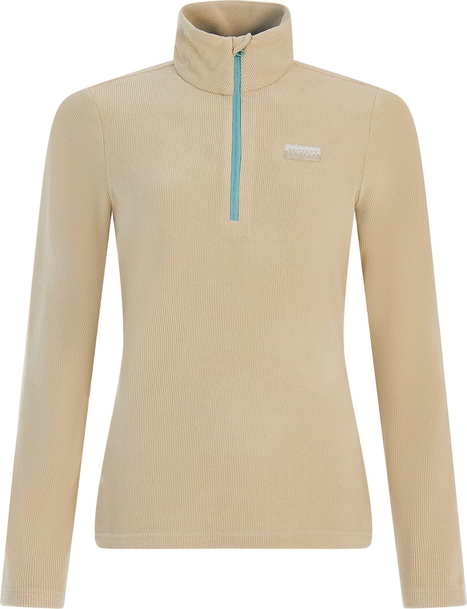 Protest PRTRamer Skipully Dames Fleece 1/4 rits Beige