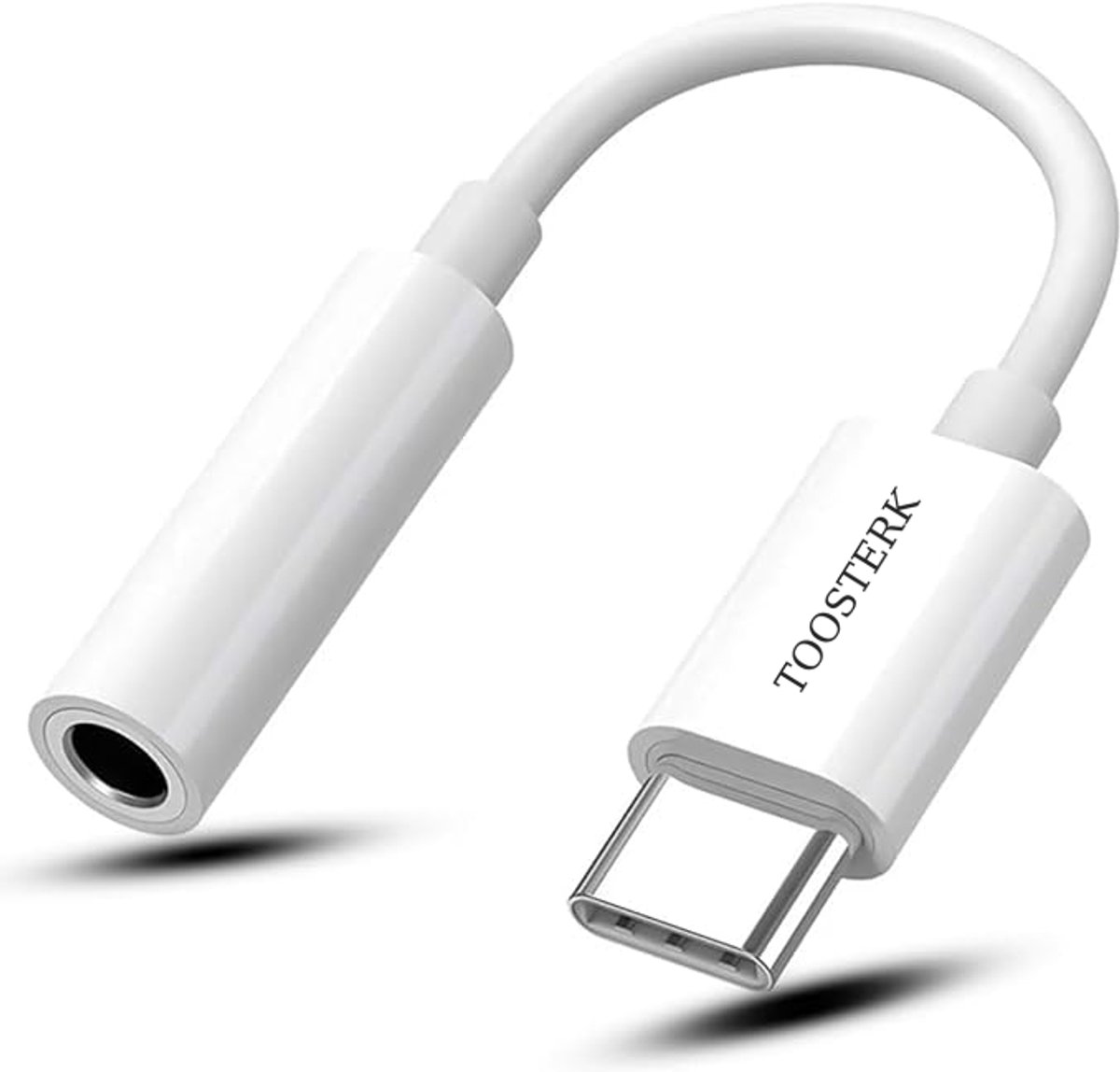 Audio kabel Type C naar 3,5 mm, Headphone Jack Convertor USB C naar 3,5 AUX – Wit
