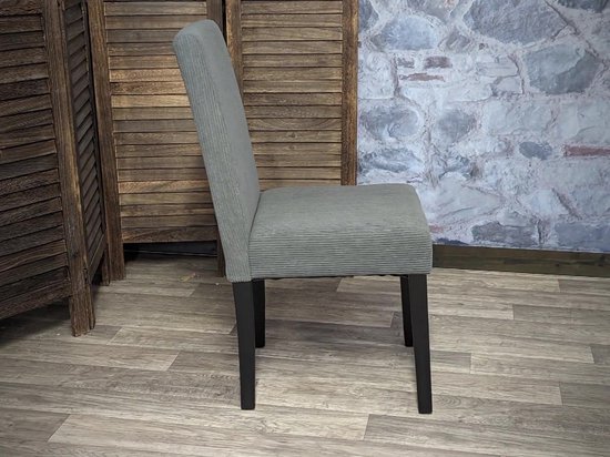 Set de 2 chaises de salle à manger Littau, chaise de cuisine à dossier haut, bois de corde en tissu/textile ~ vert, pieds foncés