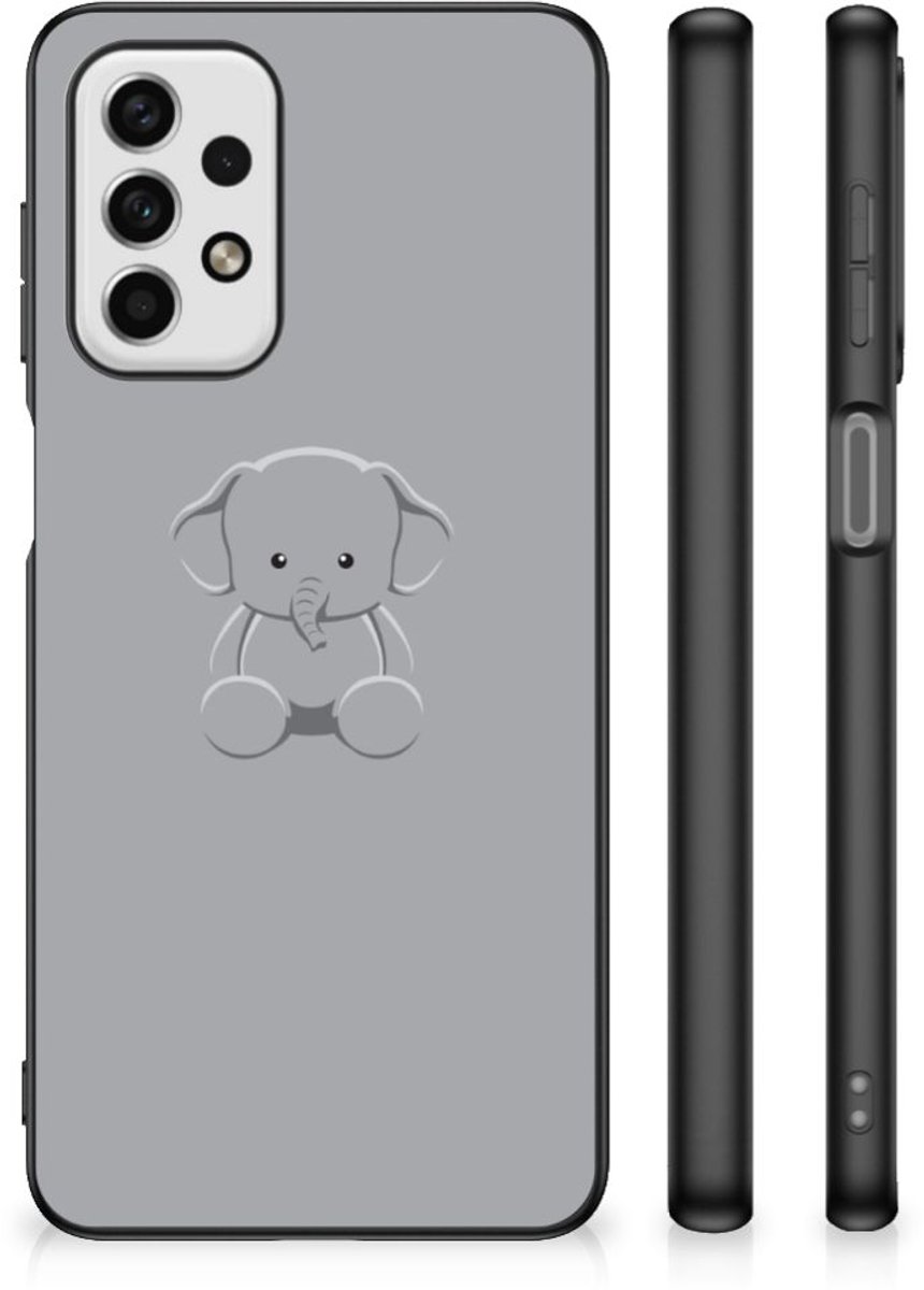 Samsung Galaxy A23 Hoesje Grijs Baby Olifant