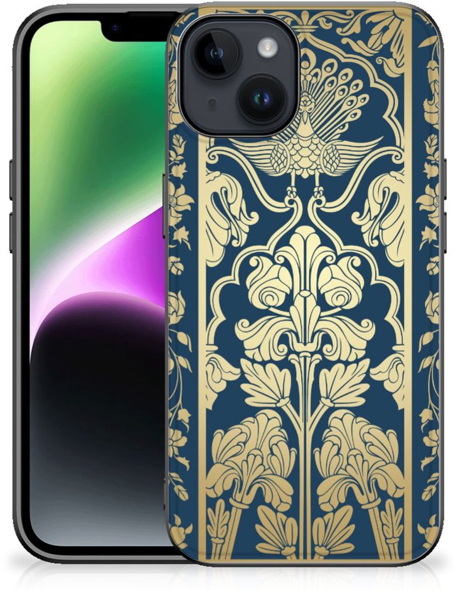 iPhone 15 Bloemen Hoesje Beige Flowers