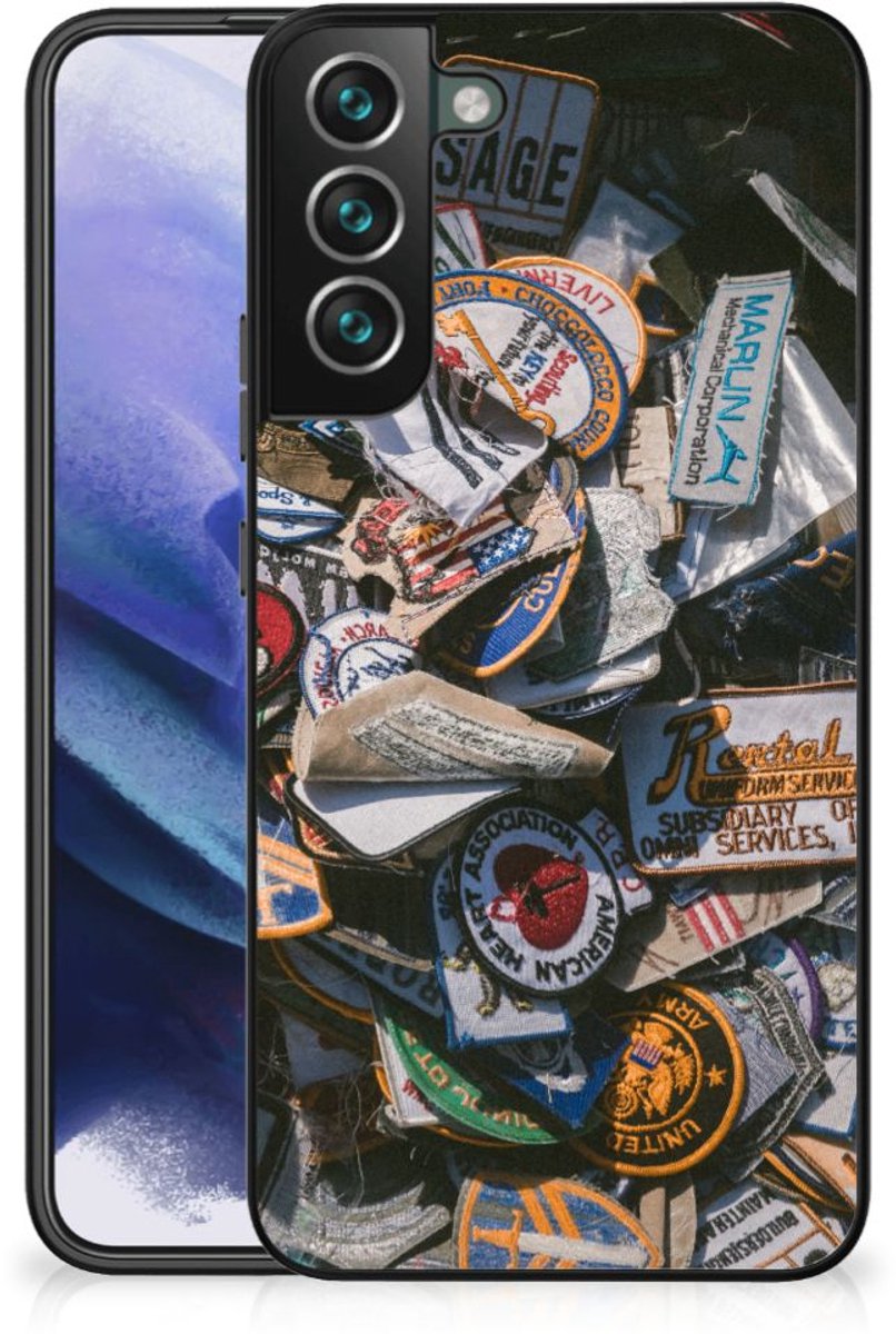 Back Cover voor Samsung Galaxy S22 Plus Silicone Back Case Badges