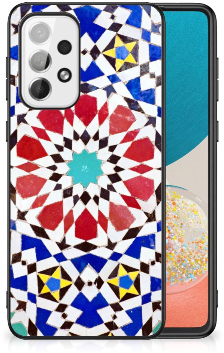 Samsung Galaxy A73 Marmeren Print Telefoonhoesje Mozaïek