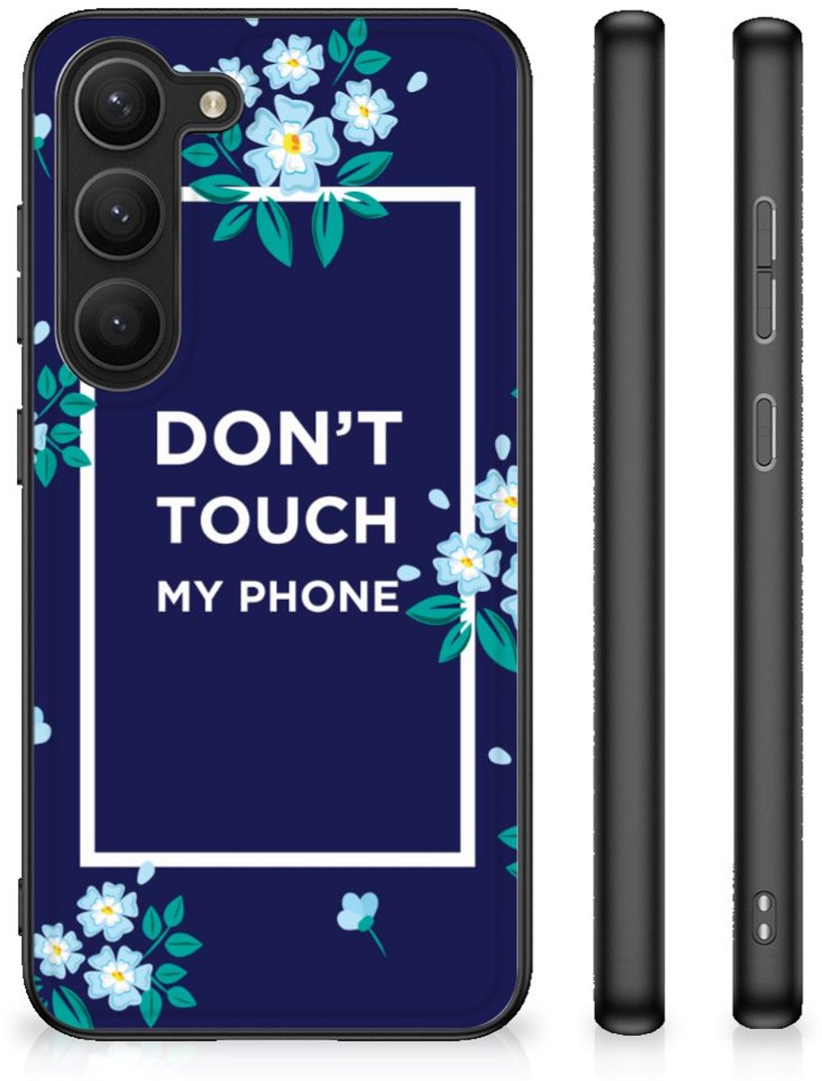Samsung Galaxy S23 Telefoon Hoesje Flowers Blue DTMP