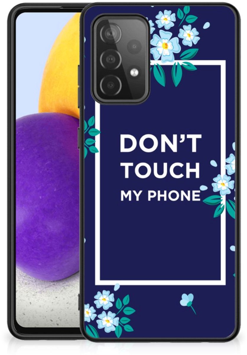 Samsung Galaxy A72 (5G/4G) Telefoon Hoesje Flowers Blue DTMP