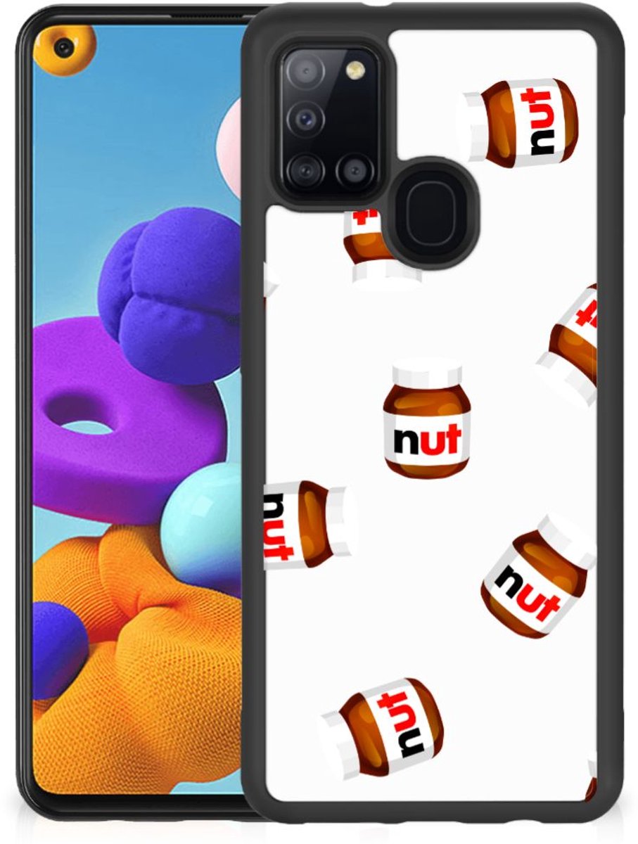 Back Cover voor Samsung Galaxy A21s Silicone Case Nut Jar
