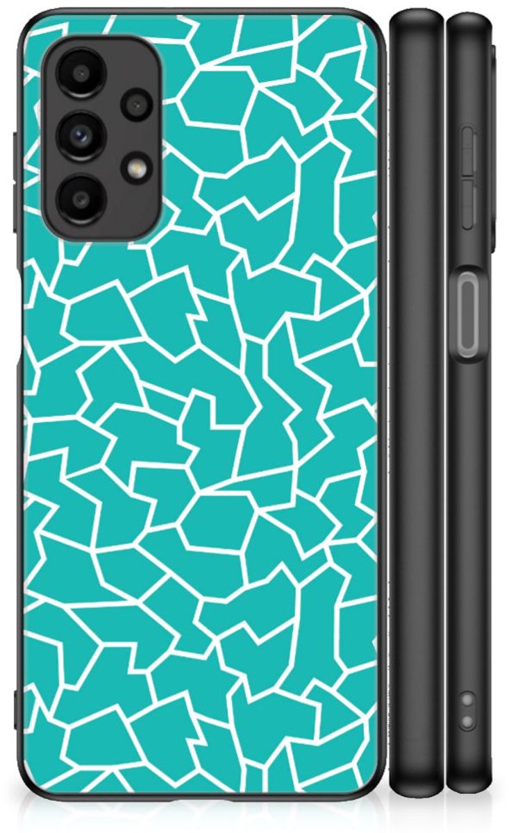 Samsung Galaxy A13 4G Leuk Telefoonhoesje Cracks Blue
