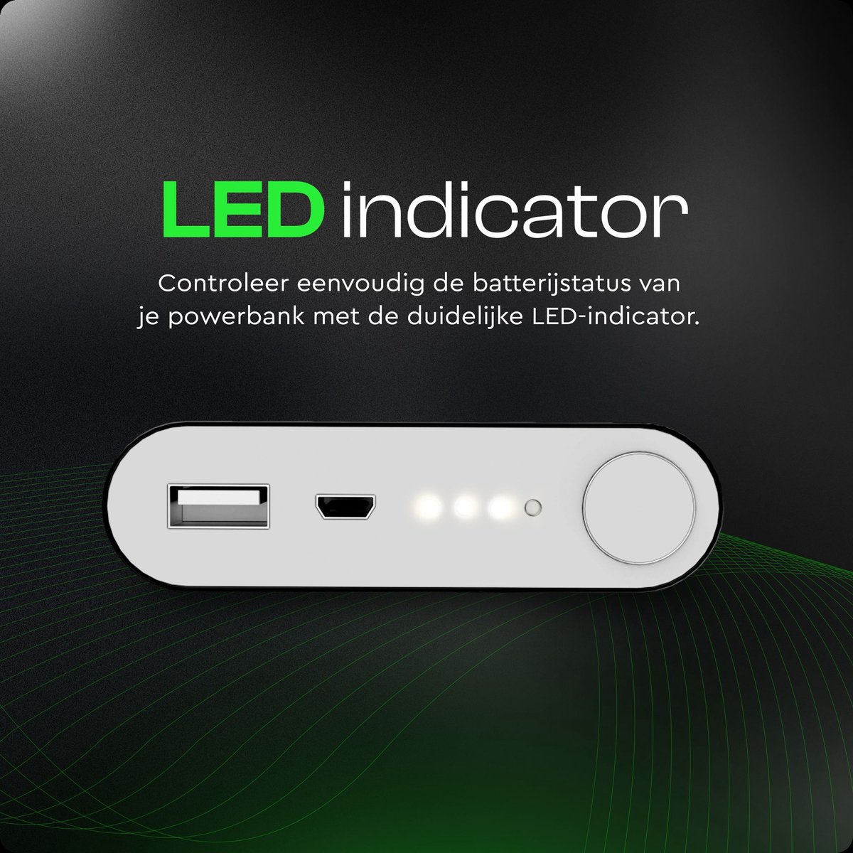 Koopjes Katwijk Powerbank 20000mAh Snellader met LED - afbeelding 3