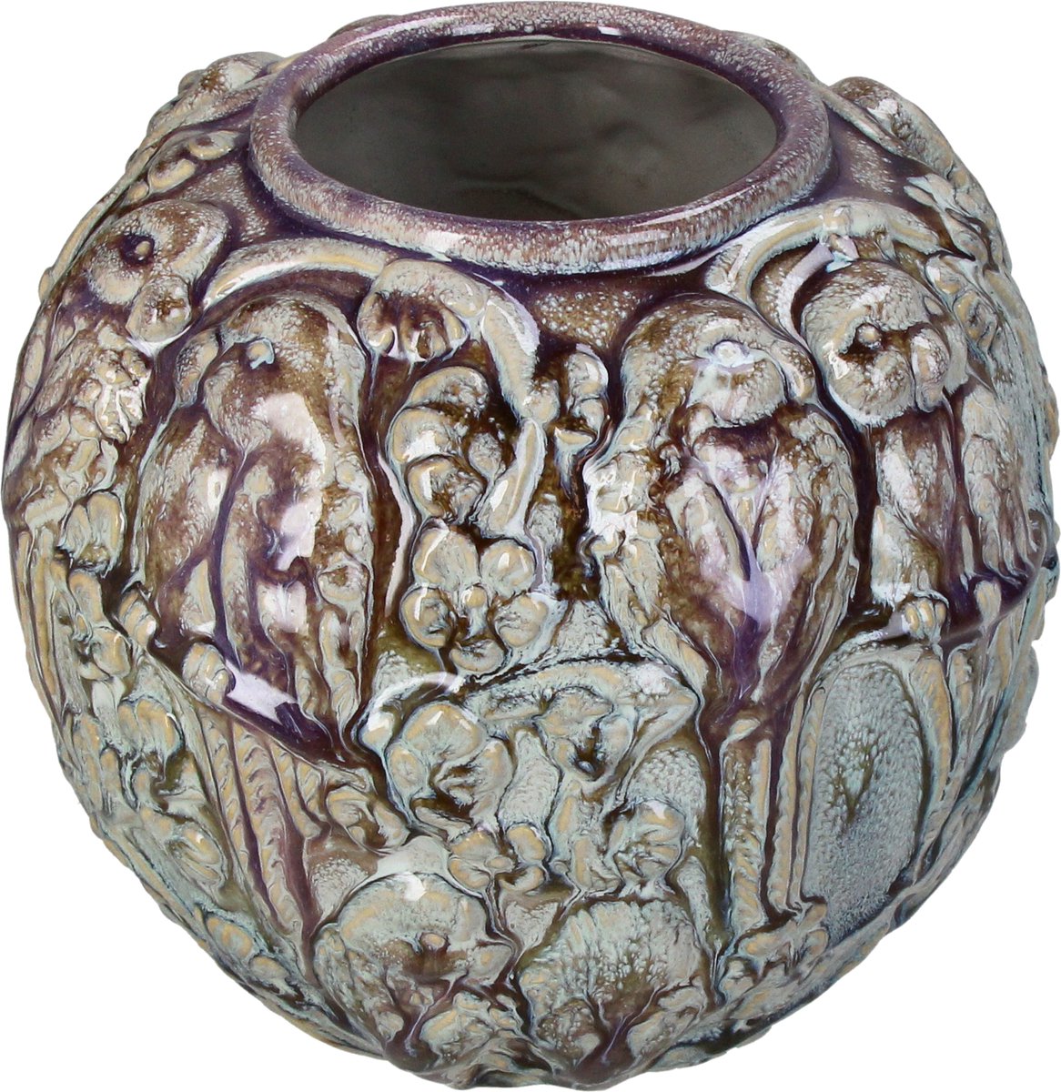 HD Collection Vaas Vogels Aardewerk 22x22x19.5cm Multi