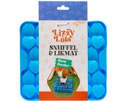 Lizzy & Lola - Snuffelmat hond - Likmat - Voermat - Slow feeder - Anti schrok - Hondenspeelgoed - Siliconen - Sky Blue