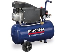 Compressor - MECAFER - 425793 - Blauw - 24 L - 2PK - 8 bar