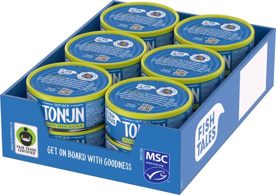 Fish Tales - Tonijn - 12 pack - Extra Vierge Olijfolie - Hengel en Lijn - Fairtrade - MSC